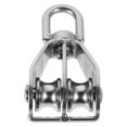 thumbnail image 6 of MRLESS Stainless Steel Marine Pulley Wheel Dual System for Lifting, Traction - Metal Pulley Block for Wire Rope & Cable Use, 6 of 8