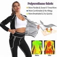 thumbnail image 3 of Women Slimming Sauna Sweat Suits Fat Burning Tops Waist Trainer Thermo Legging Body Shaper Jacket ShapewearXL, 3 of 5