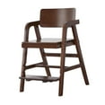 thumbnail image 3 of Siruishop Solid Wood High Chair Adjustable Sturdy for Bedroom with Foot Rest Highchair All Dark Wood, 3 of 8