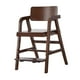 thumbnail image 3 of Silla alta de madera maciza, ajustable, resistente, para dormitorio, con reposapiés Toda la madera oscura, 3 of 8