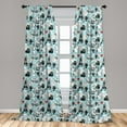 thumbnail image 5 of Ambesonne Cat Curtains, Kitties Love Daydreaming, Pair of 28"x63", Multicolor, 5 of 5