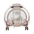 thumbnail image 5 of Breathable Cat Carrier with 4 Rolling Wheels, Cat Carrier Pink 40*27*45cm, 5 of 15