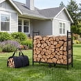thumbnail image 4 of Outdoor Firewood Rack – Heavy Duty Steel Log Holder – Weather-Resistant Wood Storage – Patio, Lawn & Garden, 4 of 7