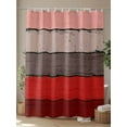 thumbnail image 4 of Farmhouse Rustic Wood Texture Shower Curtain, Red Brown Bathroom Decor Curtains Set with Hooks, Waterproof Fabric Home Accessories， 72 X 84 Inch Extra Long, 4 of 6