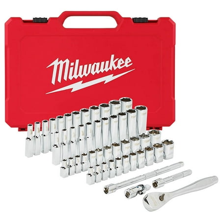 Milwaukee 1/4" 50-Piece Drive Ratchet & Socket Set (SAE & Metric) 48-22-9004