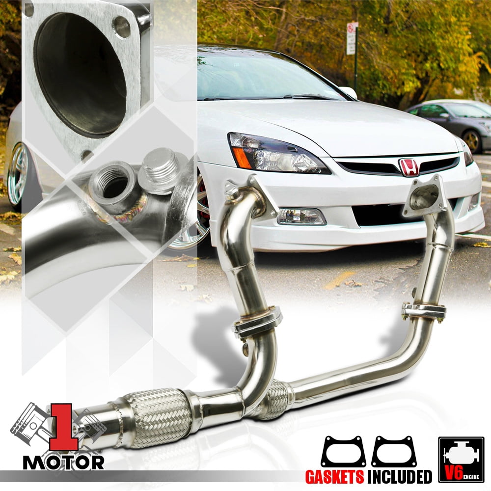 SS Exhaust Header Manifold+YPipe for 0307 Honda Accord 3.0 V6 J30A1