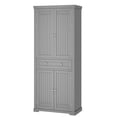 thumbnail image 2 of DEXTRUS 72'' Tall Kitchen Pantry Cabinet with Drawer, 4 Door Storage Cabinet with Adjustable Sliding Shelve, Gray, 2 of 10