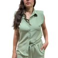 thumbnail image 4 of Conjunto para dama pantalon y camisa con hombreras YARETNI MODA casual, 4 of 5