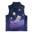 thumbnail image 5 of Xoenoiee Bear Star Cloud Print Full Zip Vest for Toddler Girls Sleeveless Winter Jacket Stand Collar Thick Warm Coat Outerwear Plus Size, Size 2T, 5 of 7