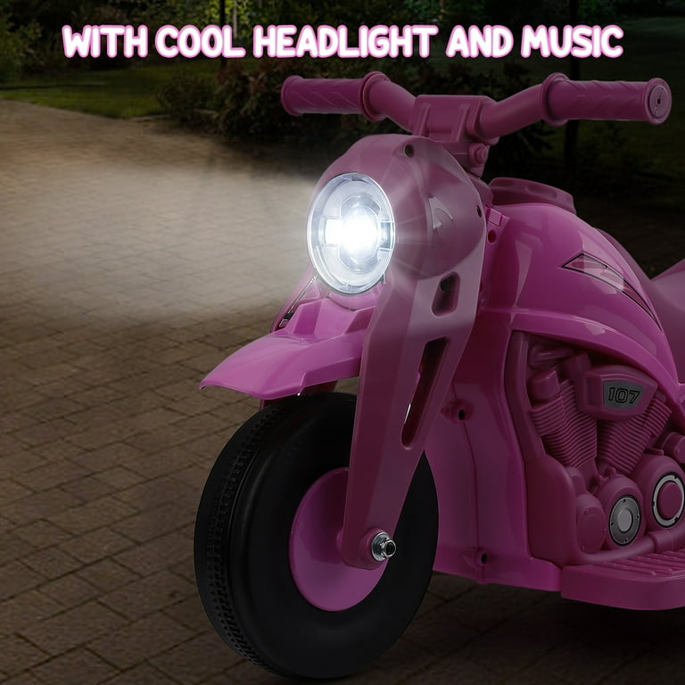 3kids mam様 ブラックレッド＆ホワイトピンク EastVita 3-Wheel Electric Toy Motorcycle with Bubble