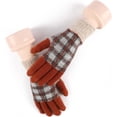 thumbnail image 3 of Winter Touch Autumn and Winter Checkerboard 5-Finger Touch Screen Gloves Touch Screen Gloves, 3 of 4