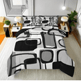 thumbnail image 1 of Erosebridal Abstract Sqare Comforter Sets Queen Size,Geometric Rectangle Bedding Queen Comforter Set,Stripes Room Decorative,Reversible,Breathable,3 Pieces, 1 of 8