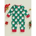 thumbnail image 4 of Suealasg Baby Boy Girls Pajamas Rompers Newborn Christmas Clothes Long Sleeve Santa Claus Print One-Piece Pajamas Infant Zip-Up Footless Pjs Full Length Jumpsuits, 4 of 7