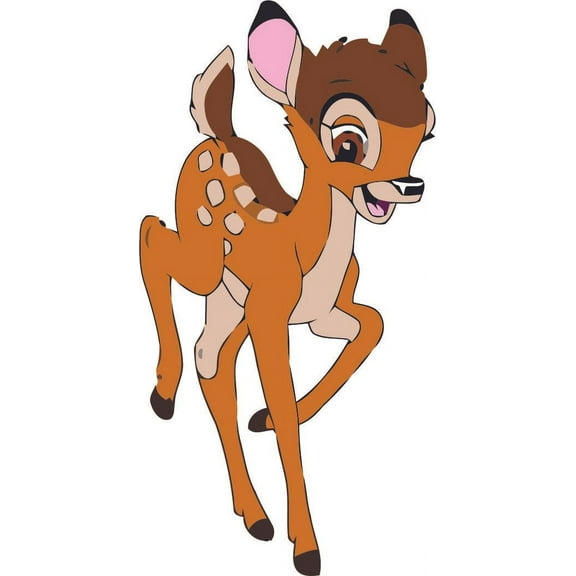 Bambi Cartoon Characters Deer Doe Cute TV Show Toddler Toddlers Baby Boy Girl Nursery Design Wall Decals for Bedroom Children's Decorations Kids Vinyl Art Decal Walls Rooms Size (20x12 inch)
