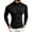 Black, variant on UVEASISHA Men's Compression Shirts 1/4 Zip Up Stand Collar Long Sleeve T-Shirts Ribbed Knit Slim Fit Gym Muscle Tees Solid Color Stretchy Workout Shirt Gray L