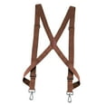 thumbnail image 5 of Men Women Adjustable Suspenders with Swivel Hooks Shaped Side Suspenders , Brown, 5 of 9