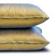 thumbnail image 5 of Fundas de almohada lisas HomeCentric en turquesa y dorado (paquete de 2), 65 x 65 cm (26 x 26 pulgadas), fundas de almohada europeas, fundas de almohada europeas lisas y lisas de seda artística para, 5 of 5
