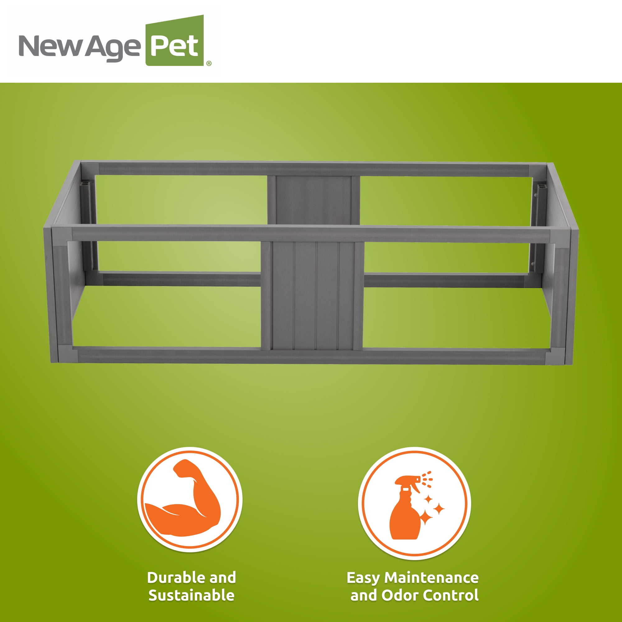 New Age Pet® ECOFLEX® Mojave Reptile Habitat Stacker in Medium 36" Grey for Lighting