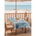 thumbnail image 2 of Outdoor Tablecloth with Umbrella Hole for Patio/Picnic/Party/Camping, Blue Coastal Jellyfish Waterproof Table Cloth Rectangle Table Cover Washable, Ocean Beach Eucalyptus Leaves Coral (60"x 84"), 2 of 8
