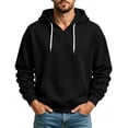 thumbnail image 7 of Yutgune Men's Basic Pullover Hoodie, Plain Solid Long Sleeve Hooded Sweatshirt for Casual Everyday Wear, 7 of 7