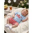 thumbnail image 4 of BemeyourBBs Toddler Baby Boy 4th of July Outfits Patriot Independent Day Short Sleeve USA Flag Letter Embroidery T Shirt and Plaid Shorts Set Toddler Boys Summer Clothes, 4 of 9