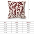 thumbnail image 4 of Burgundy Leaf Plant Pillow Covers 18X18 Inch Set of 2 Tropical Fern Herbs Botanical Leaves Floral Decorative Pillow Cases Vintage Cushion Case Farmhouse Home Decor for Couch Sofa Porch Outdoor, 4 of 6