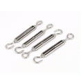 thumbnail image 2 of Uxcell M5 3/16" Thread Adjustable Stainless Steel Eye Hook Turnbuckle (4-pack), 2 of 3