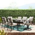 Better Homes & Gardens Newport Outdoor Swivel Rocker Dining Chairs 2 Pack, Beige