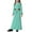 Light Green, variant on Girls Long Sleeve Crew Neck Dress, Solid Color Maxi Dress for Kids, Comfortable Everyday Casual Wear, Loose Fit Stretchy Dress for School and Play Black L