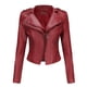 thumbnail image 3 of Chaqueta de cuero pequeña para primavera y otoño, chaqueta de imitación de PU, Chaqueta corta ajustada para motocicleta para mujer, chaqueta ajustada para motocicleta XL 2024, 3 of 5