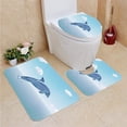 thumbnail image 1 of ABPHQTO Delfines Low Poly saltando al océano Juego de alfombras de baño de 3 piezas Alfombra de baño Alfombra de contorno y tapa de inodoro, 1 of 2