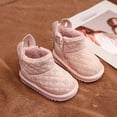 thumbnail image 2 of BFHHYA Toddlers' Boys Girls Fleece-Lined Ankle Snow Boots Non-Slip Soft Sole First-Walker Shoes Side Zipper Warm Boots for Family Visits, 2 of 6