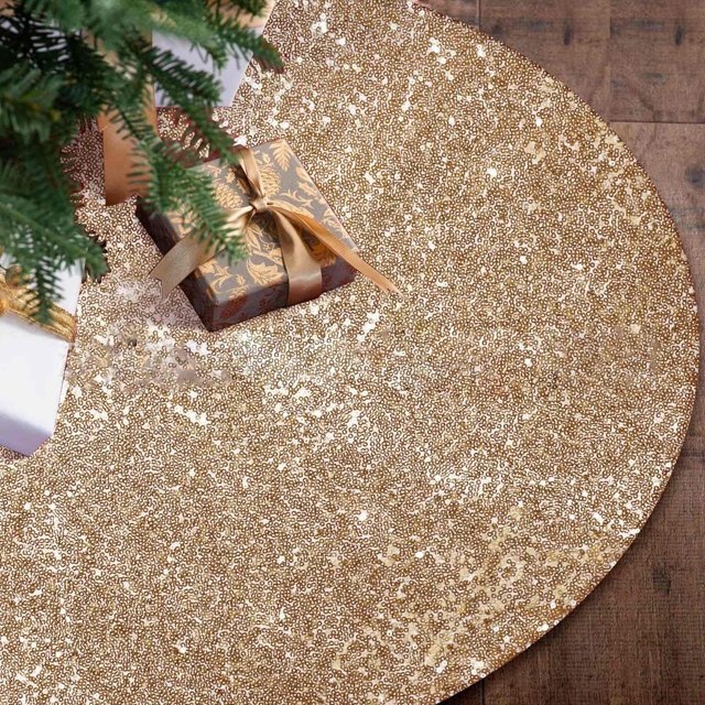 La Robe de Sapin de Noël 60 Cm/24 Po et Dégage une Belle Robe de Sapin de Noël Légère et Colorée à Paillettes
