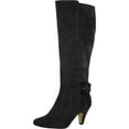 thumbnail image 1 of Bella Vita Womens Troy II Faux Suede Cone Heels Black 8.5 Extra Wide (E+, WW), 1 of 6