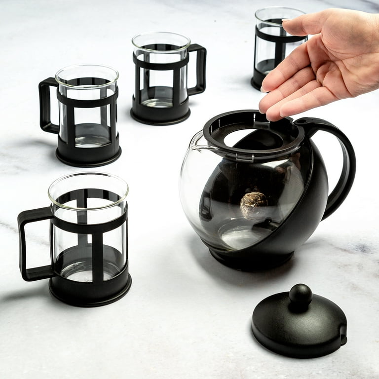 Primula Half Moon Teapot with Removable Infuser, Glass Tea Maker – Utah  Utopia Tea