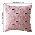 thumbnail image 2 of Halloween Throw Pillow Cover, Pink Plush Ghost Pattern, 17.7 Inch Square 1 Piece, Halloween Holiday Decorative Cushion Cover for Sofa Couch Bedroom Living Room Halloween Party Decoration, 2 of 5