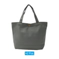 thumbnail image 3 of Unique Bargains Sac Fourre-Tout en Toile avec Poignée Sac à Main Réutilisable Sacs de Magasinage Gris Foncé Lot de 2, 3 of 5