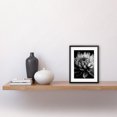 thumbnail image 2 of Macro Close Up Dahlia Flower Black and White Photo Artwork Framed Wall Art Print 9X7 Inch, 2 of 5