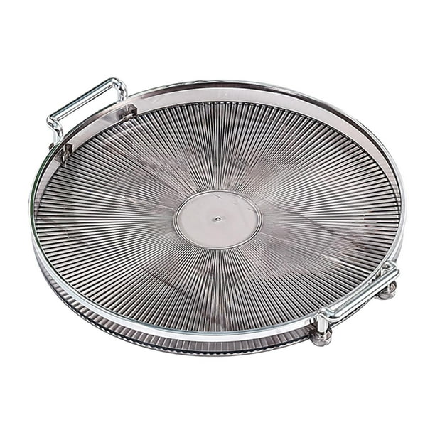 Bandeja de tocador multiusos con asa Organizador de maquillaje Bandeja decorativa para Gris