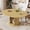 Round Oak, variant on ChVans 47"-63" Extendable Round Dining Table with Storage, Modern Farmhouse Kitchen Table for 4-8, Round Table with Wood Strip Base, Circle Dining Table, Walnut