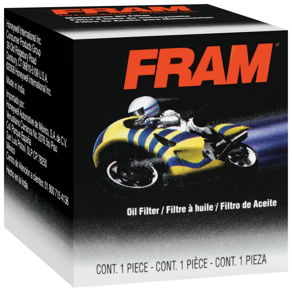 FRAM Motorcycle/ATV Oil Filter, PH6065B, for Select Buell, Harley