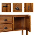 thumbnail image 5 of Newboti Furniture 48" Solid Wood Sideboard Console Table with 2 Drawers and Cabinets and Bottom Shelf, Retro Style Storage Dining Buffet Server Cabinet for Living Room Kitchen Dining Room(Brown) 85793, 5 of 14