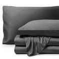 thumbnail image 1 of Bare Home Bamboo Sheet Set - Made from Rayon Fibers - Deep Pockets - 3 Piece - Twin, Gray, 1 of 7