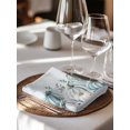 thumbnail image 6 of Thanksgiving Pumpkins Cloth Napkins Set of 8 Reusable Dinner Napkins, Fall Eucalyptus Green Leaves Cocktail Napkin Washable Table Napkins for Wedding/Holiday Party/Baby Shower 20"x20", 6 of 7
