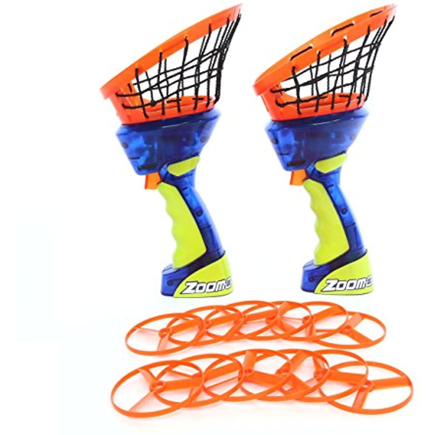ZoomO Flying Disc Launcher w/ Catch Net (2Pack) Catch and Shoot