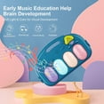 thumbnail image 4 of Baby Play Mat Baby Gym,Funny Play Piano Tummy Time Baby Activity Mat with 5 Infant Sensory Baby Toys & 4 Wrist Rattle Socks, Boy & Girl Gifts for Newborn Baby 0 to 3 6 9 12 Months(Blue), 4 of 6