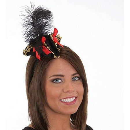 Pirate Mini Hat on Headband Adult Caribbean Buccaneer Womens Costume Accessory