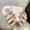 1468 ultra-short ladder, variant on Wearing nail short high-grade whitening powder cat's eye broken diamond manicure manual light therapy fake nail piece finished product