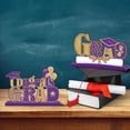 thumbnail image 4 of 4 Pieces 2022 Graduation Party Decorations Wooden Class of Grad Congratulate Graduation Table Toppers for High School Co, 4 of 7
