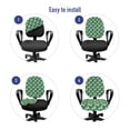 thumbnail image 4 of Garden Art Office Chair Slipcover, Continuous Exotic Leafy Plant Modern Meadow in Natural Tones, Protective Stretch Decorative Fabric Cover, Standard Size, Pale Khaki Forest Green, by Ambesonne, 4 of 5